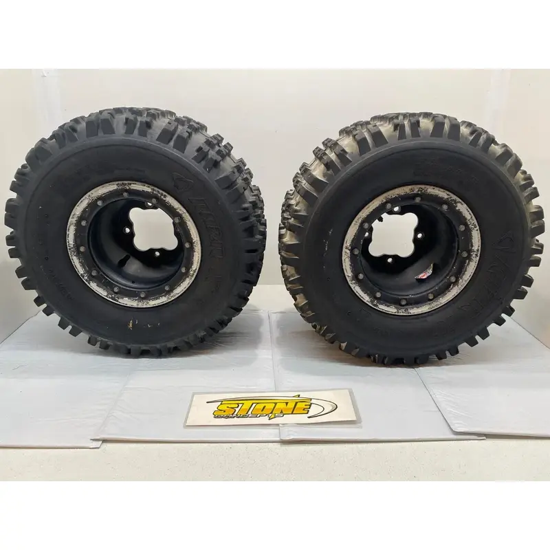 REAR DWT BEADLOCK WHEELS RAZR XC TIRES YAMAHA YFZ450R BANSHEE WARRIOR RAPTOR