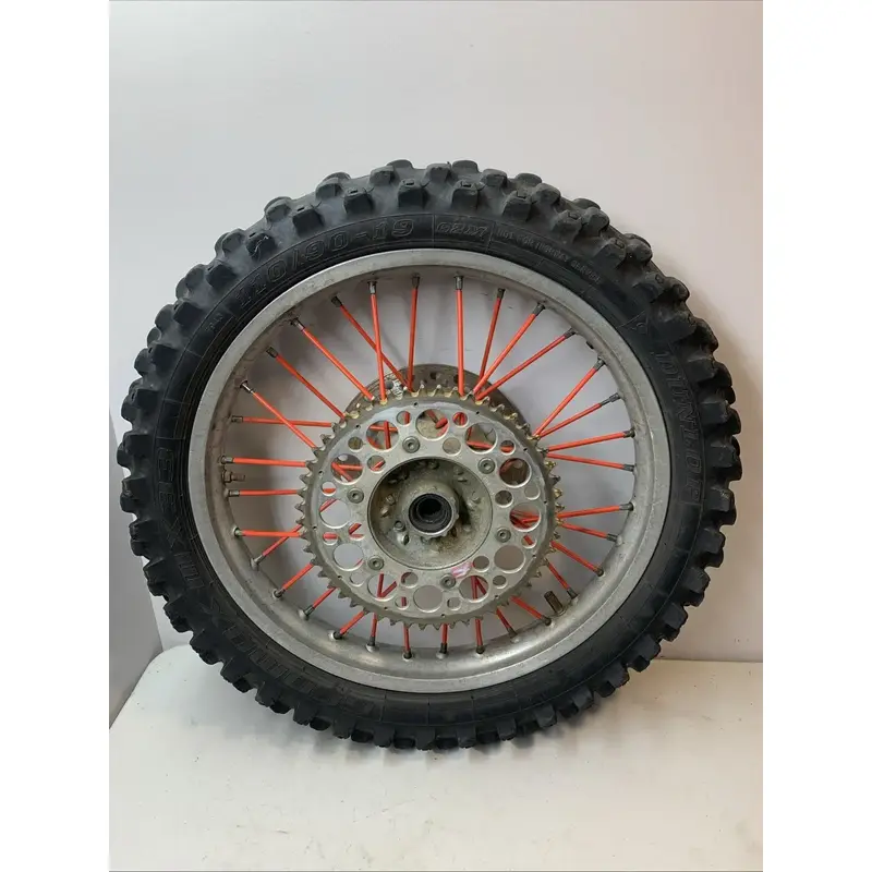 2004 CRF450R OEM Rear Wheel Rim Tire Rotor Sprocket Hub Crf 450r CRACKED RIM!