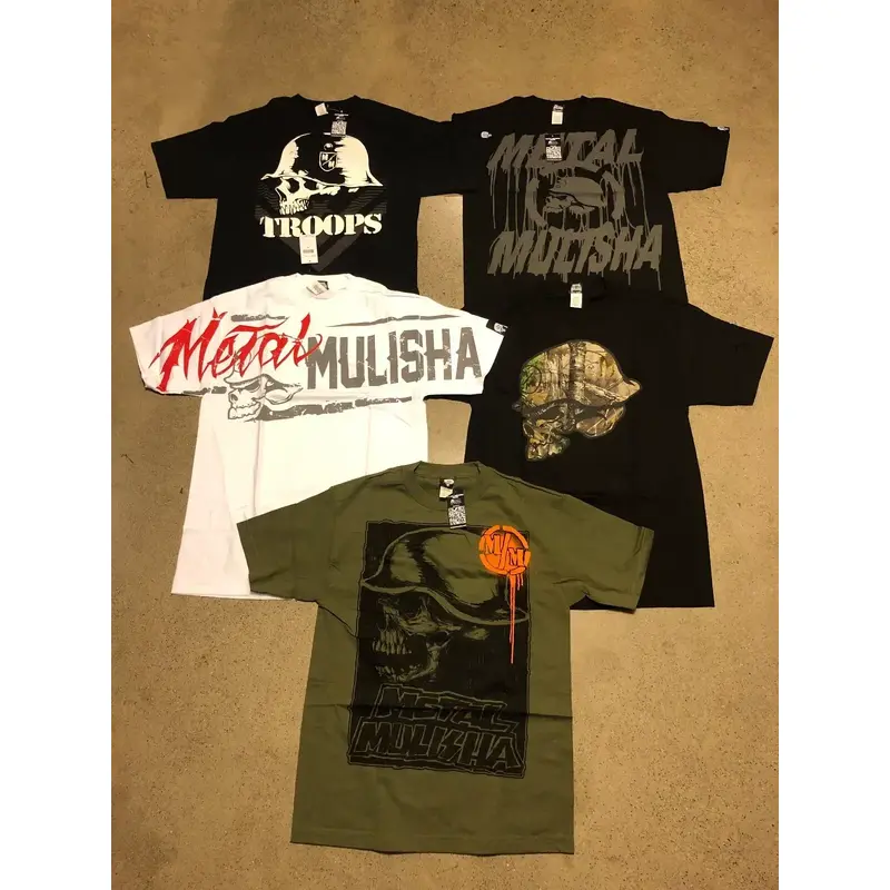 Metal Mulisha RISE UP HIDE GOO CLINKER TIES 5 T-Shirts Tee Medium M Short-Sleeve