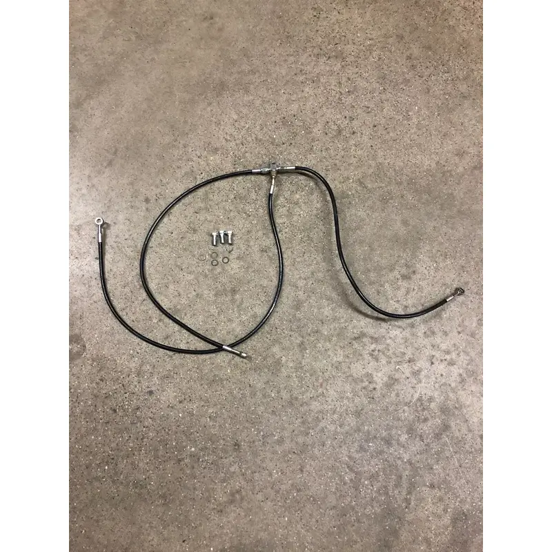 STAINLESS STEEL BRAIDED FRONT BRAKE LINES HOSE T LINE SET YFZ450R TRX450R LTR450