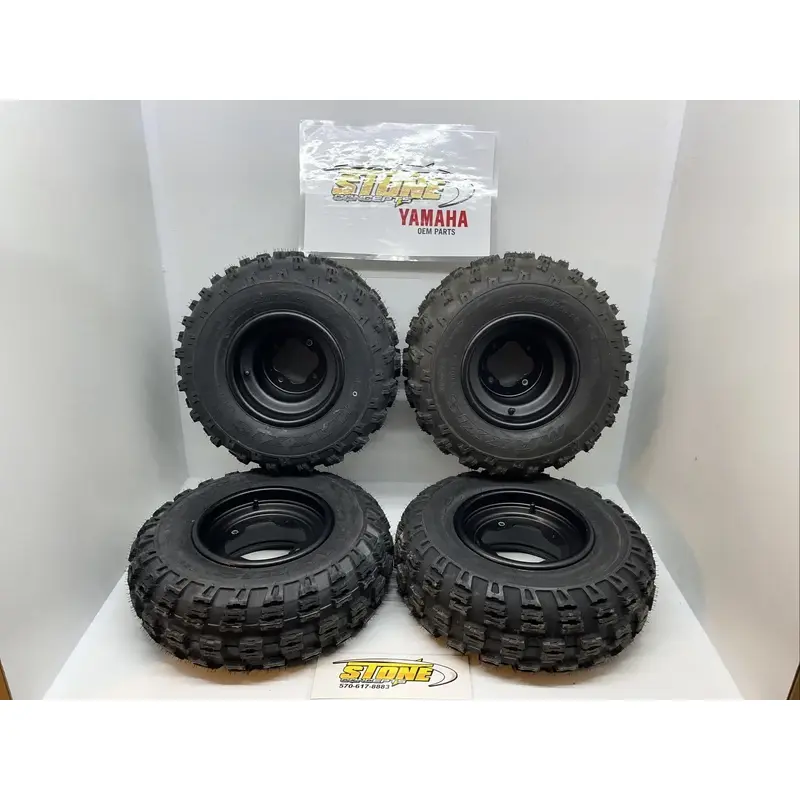 FRONT/REAR WHEELS/MAXXIS RADIAL TIRES YAMAHA STOCK BLASTER 200  20X10X9 21X7X10