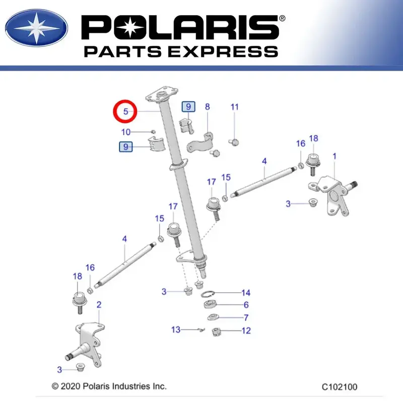 NEW GENUINE POLARIS 2021 OUTLAW 70 STEERING POST 1825049-458 OEM