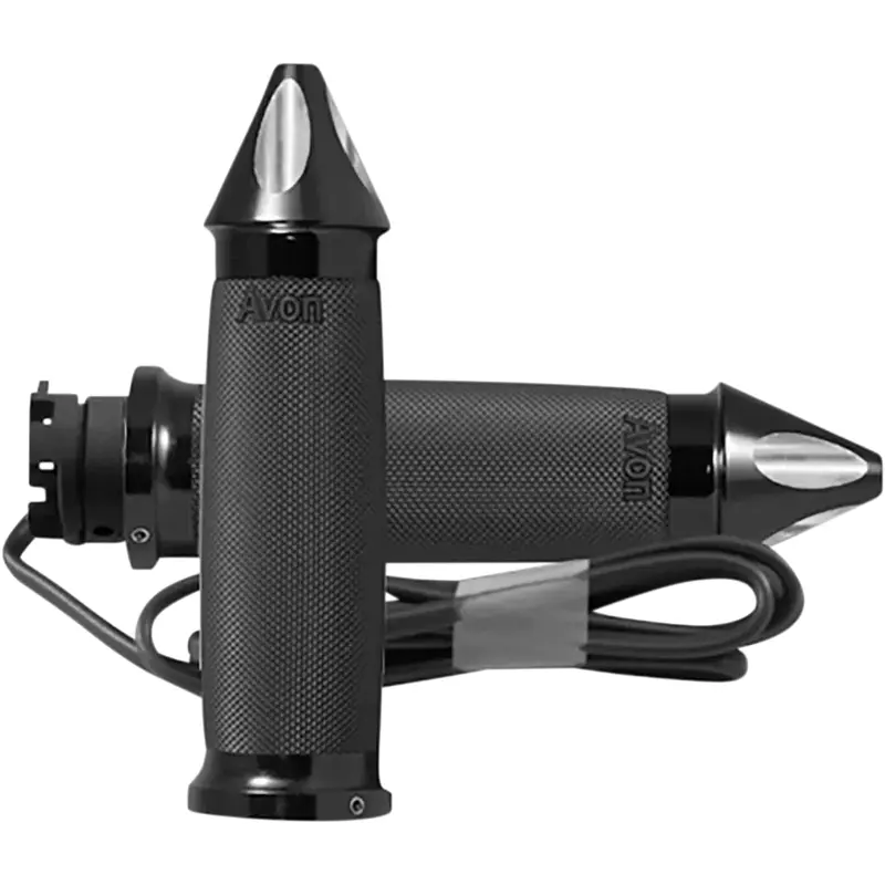AVON GRIPS Heated Grips - Fits Custom Contour - Spike - Indian - Black