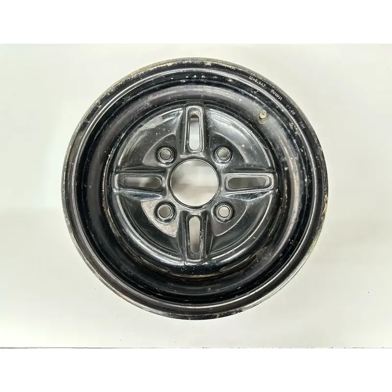 USED OEM 03-08 YAMAHA 660 GRIZZLY STOCK BLACK FRONT WHEEL RIM  12X6