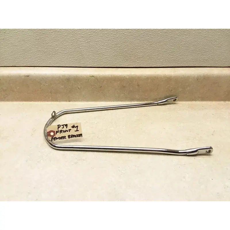 VTG 1971 Triumph Trophy 500 T100-C Front Fender Chrome Bracket #1 PJ-9