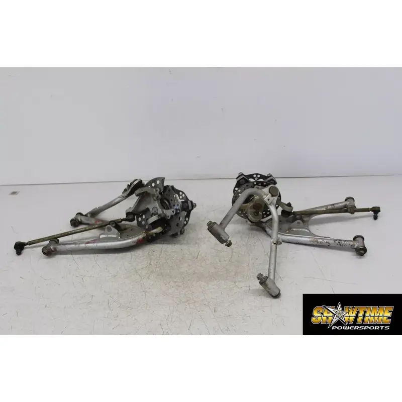 03-08 KAWASAKI KFX400 FRONT LOWER UPPER A ARMS KNUCKLE HUBS TIE RODS LOT