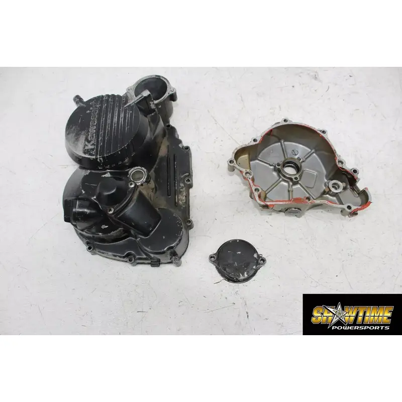 92 KAWASAKI BAYOU 220 KLF220 CLUTCH STATOR TIMING INSPECTION ENGINE COVERS COVER