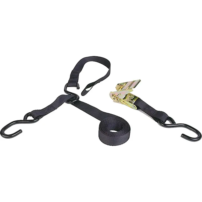 KWIK TEK TRIPLE HOOK RATCHET TIE-DOWN 8' W/SOFT HOOK