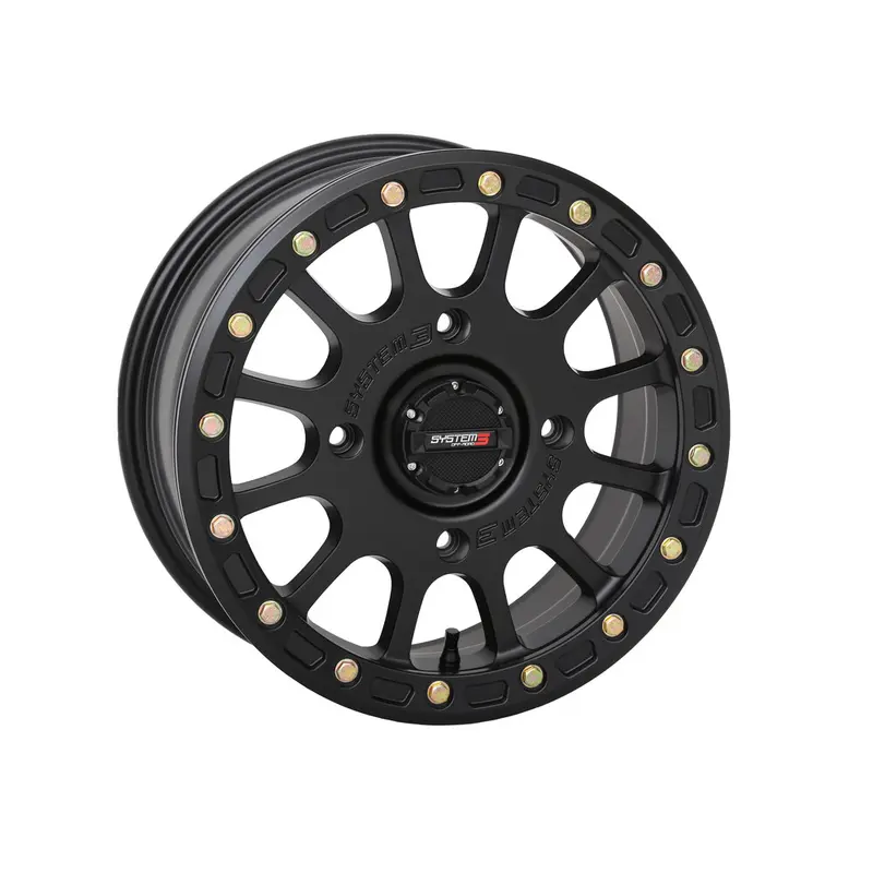 SYSTEM 3 SB5 BL WHEEL 15X7 5 2 ( 38MM) 4/156 MATTE BLACK