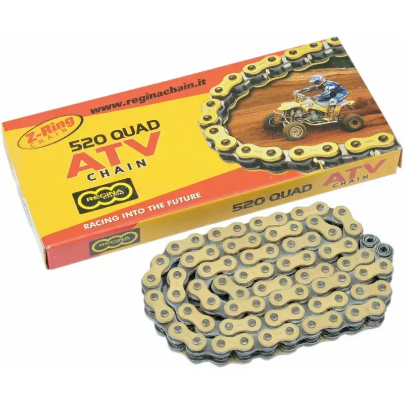 REGINA 520 Quad Series Z-Ring Chain (Gold) 100 Links