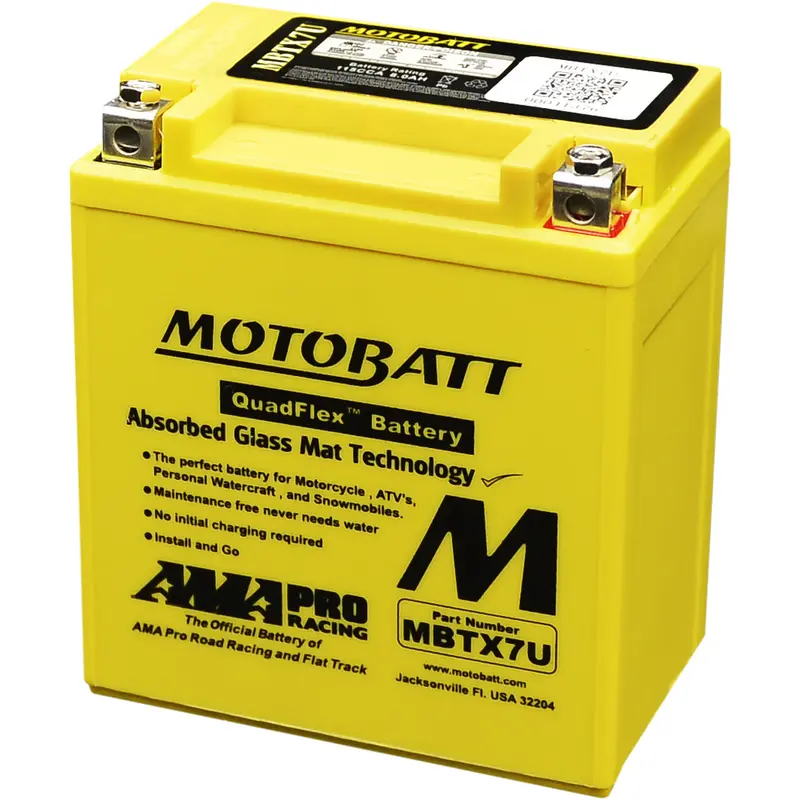 MOTOBATT BATTERY MBTX7U SEALED FACTORY ACTIVATED