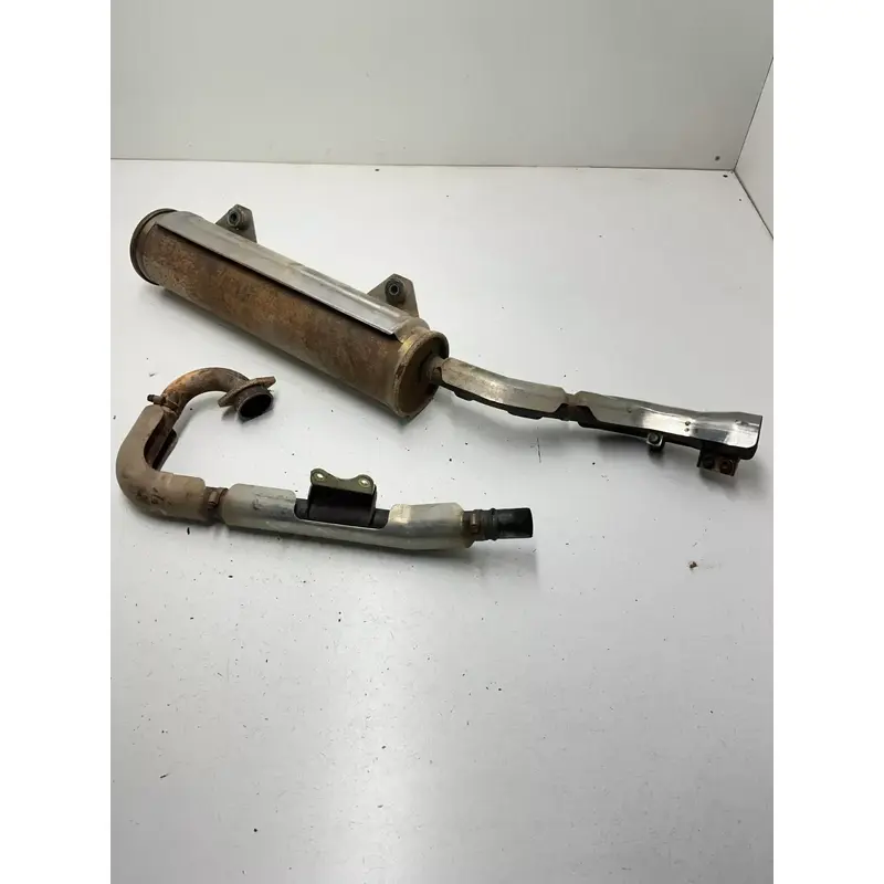 04 2004 Yamaha Bruin 350 YFM350 2x4 OEM TIGHT Exhaust Pipe Muffler Silencer Baff