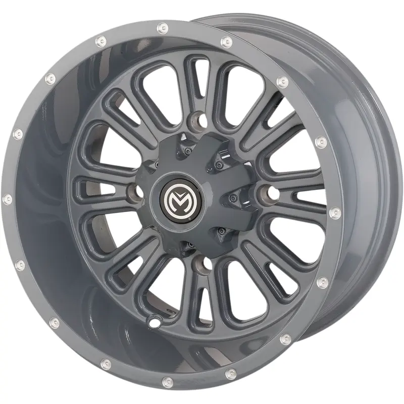Moose offroad Wheel - 399X - Rear - Gray - 12x8 - 4/156 - 4 4 Kawasaki/Polaris