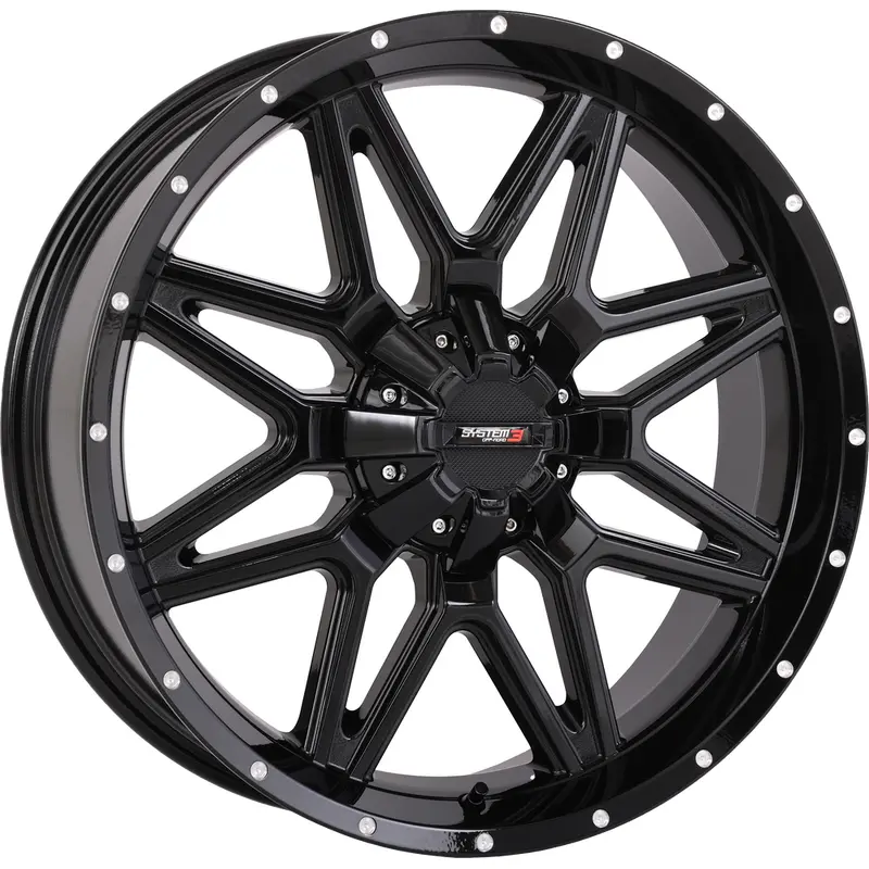 SYSTEM 3 ST7 WHEEL 20X7 4 3 ( 10MM) 4/137 & 4/156 GLOSS BLACK