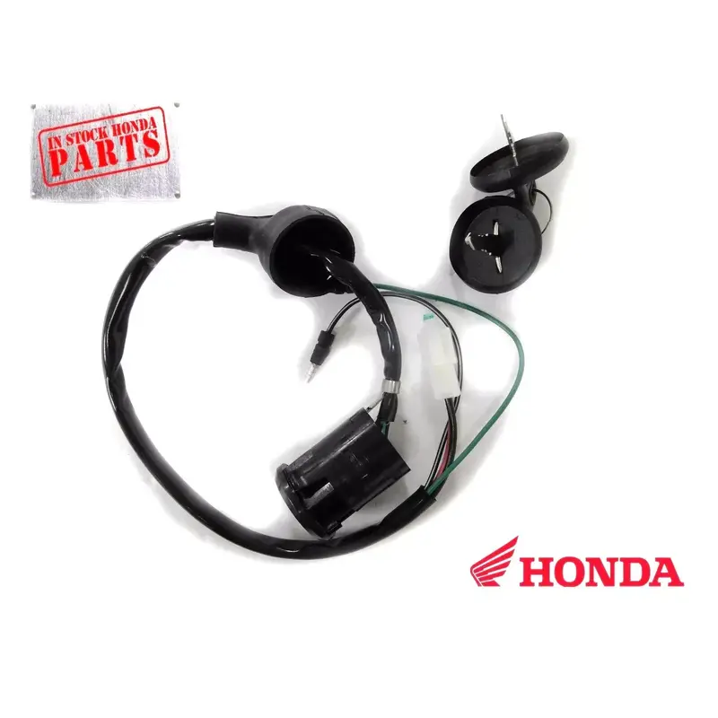 Honda Ignition Switch Keys 1985-1987 Big Red OEM W/Wiring Harness 35100-HA0-027