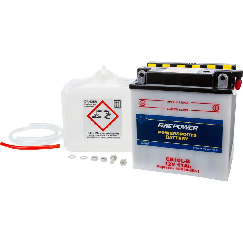 FIRE POWER BATTERY W/ACID CB10L-B 12V HEAVY DUTY