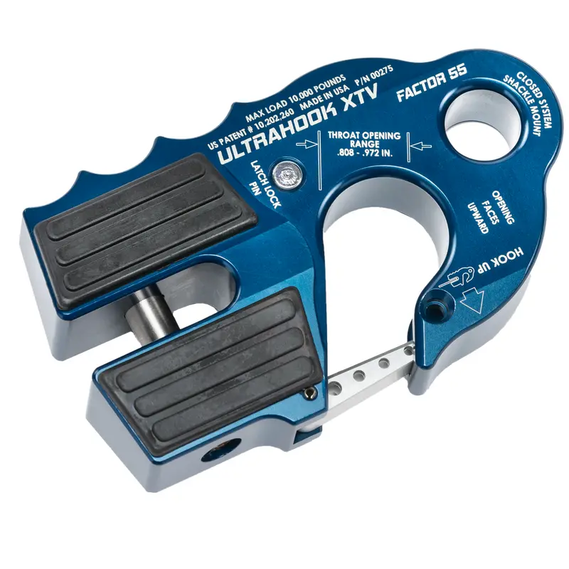 FACTOR 55 ULTRAHOOK XTV WINCH SHACKLE MOUNT BLUE