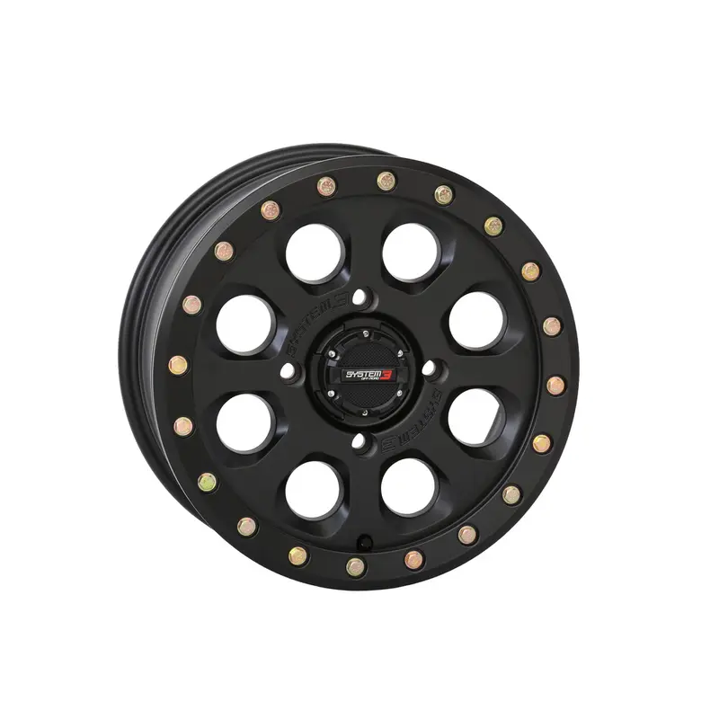 SYSTEM 3 SB7 BL WHEEL 15X7 4 3 ( 10MM) 4/137 MATTE BLACK