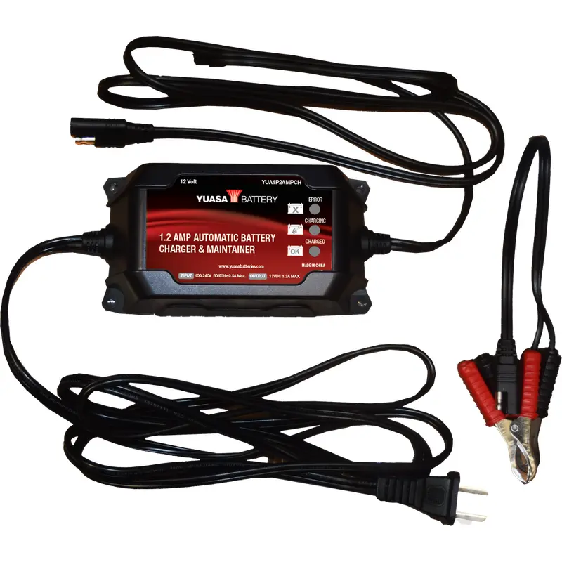 Yuasa 1.2 Amp Automatic Battery Charger & Maintainer