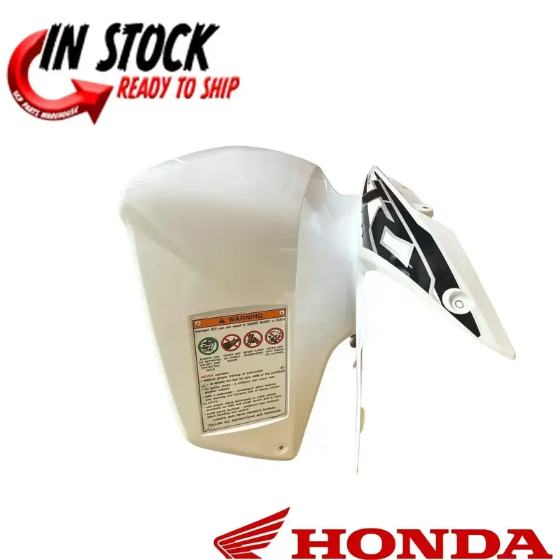 HONDA LEFT FRONT FENDER WHITE 2006-2024 TRX250X EX OEM GENUINE 61250-HN6-F30ZA