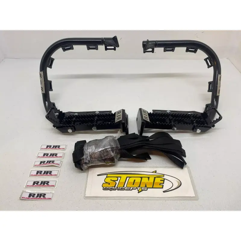 NEW RYLAND JOHNSON RACING RJR YAMAHA RAPTOR 125 250 FOOT PEGS HEEL GUARDS