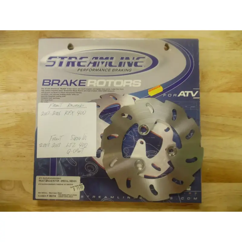 F-ROT4 STREAMLINE FRONT LEFT/RIGHT ROTOR KAWASAKI SUZUKI BRAND NEW UNUSED STEEL