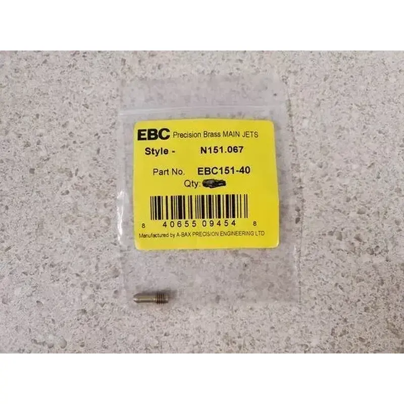 NOS BRAND NEW EBC PRECISION BRASS MAIN JET PN EBC151-40 STYLE N151.067