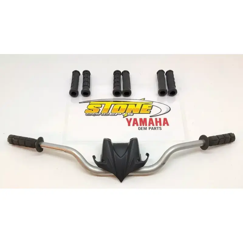 YAMAHA SILVER 5D3-13 HANDLEBARS 1 1/8" INCH HANDLE BARS FATBARS FAT BARS   GRIPS