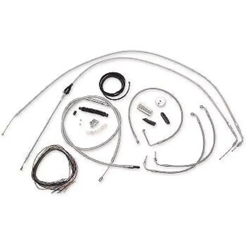 LA CHOPPERS LA-8006KT2A-13 Stainless Braided Handlebar Cable/Brake Line Kit