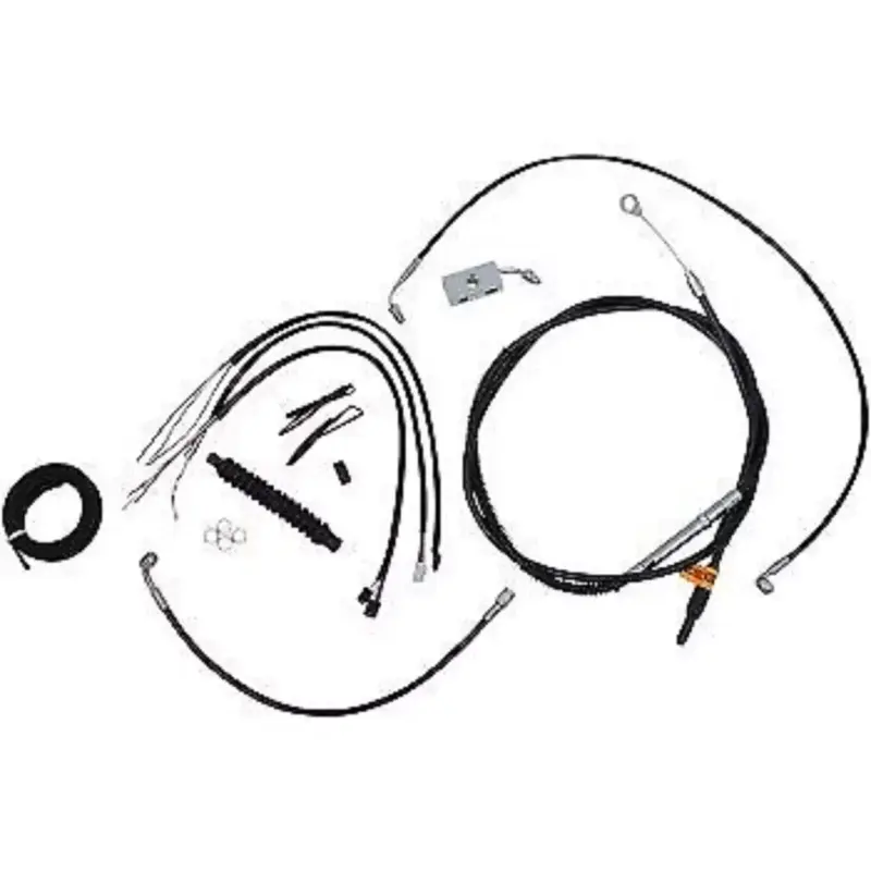 LA Choppers LA-8152KT2-16B Black Handlebar Cable/Brake Line Kit 15-17"Apes