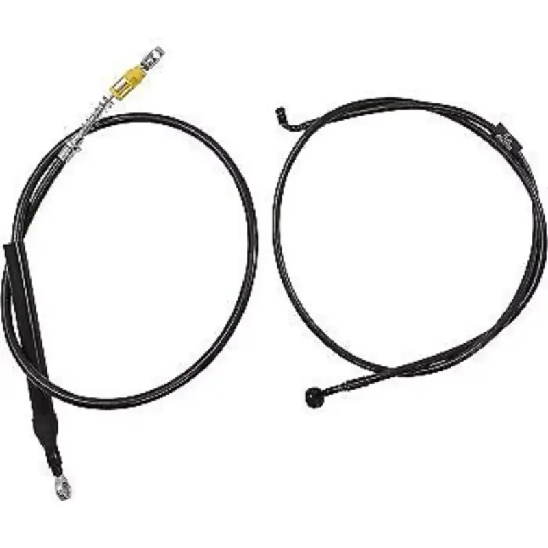 LA CHOPPERS LA-8156KT2-16M Black Midnight Braided Handlebar Cable/Brake Line Kit