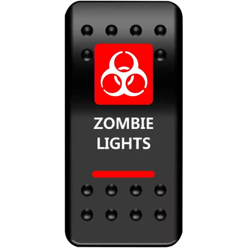 Moose Utility Division UTV SXS LED Rocker Switch Red Zombie 2106-0451