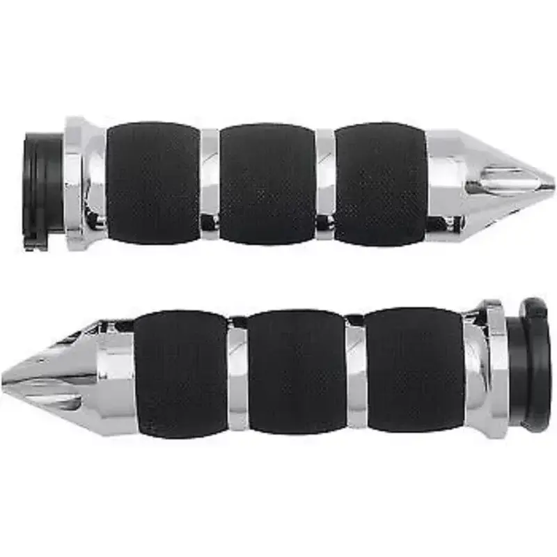 AVON AIR-90-CH-SPK Chrome Spike Air Cushioned Hand Grips for Cable Op Throttle