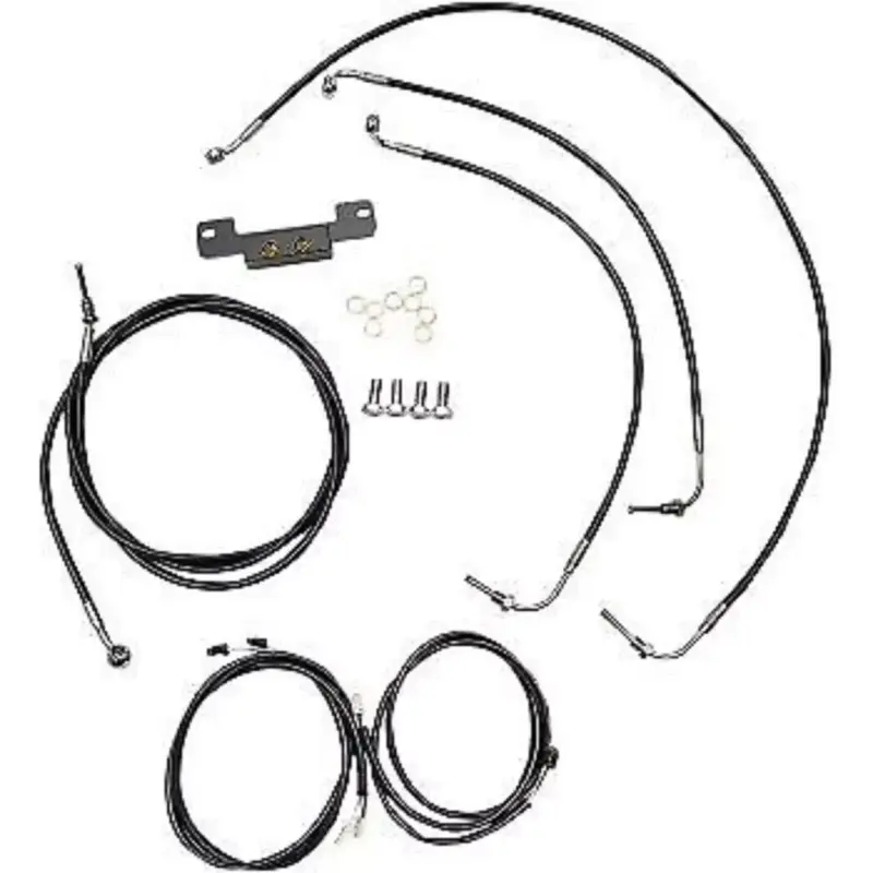 LA CHOPPERS LA-8055KT3-16B Black Cable Kit for 15-17" Ape Hangers