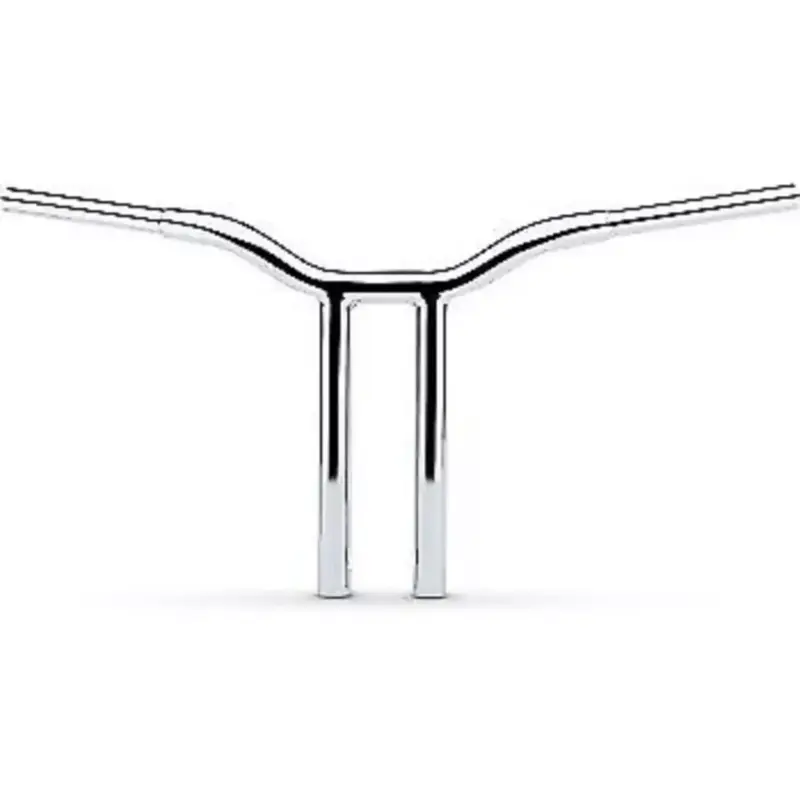 LA CHOPPERS Chrome 14" Kage Fighter Welded Straight-Riser Handlebars
