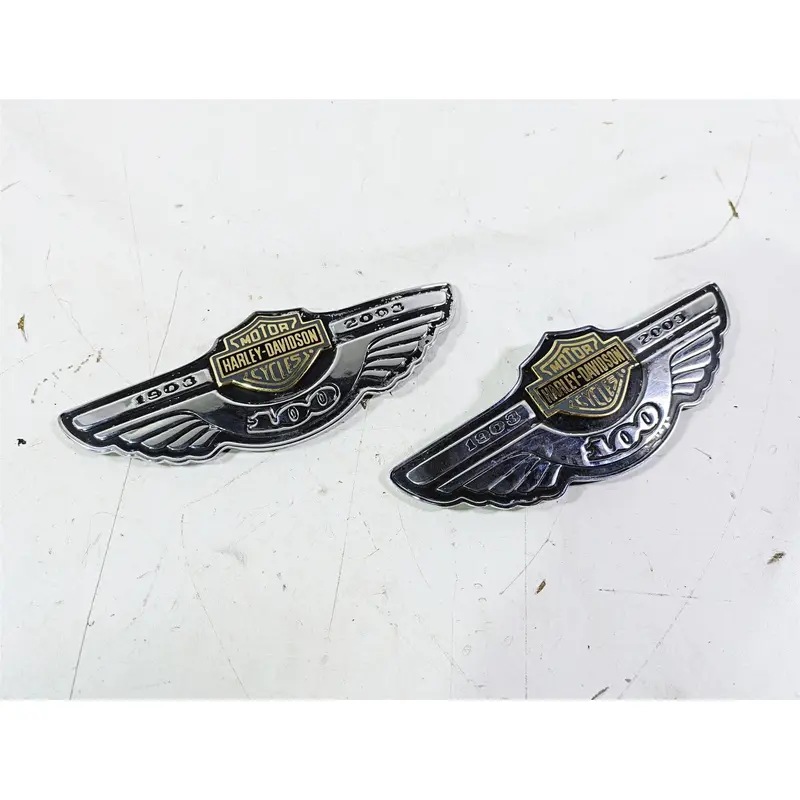 2003 Harley Softail FXSTDI Deuce 100th Fuel Tank Emblem Set 62236-03 62237-03