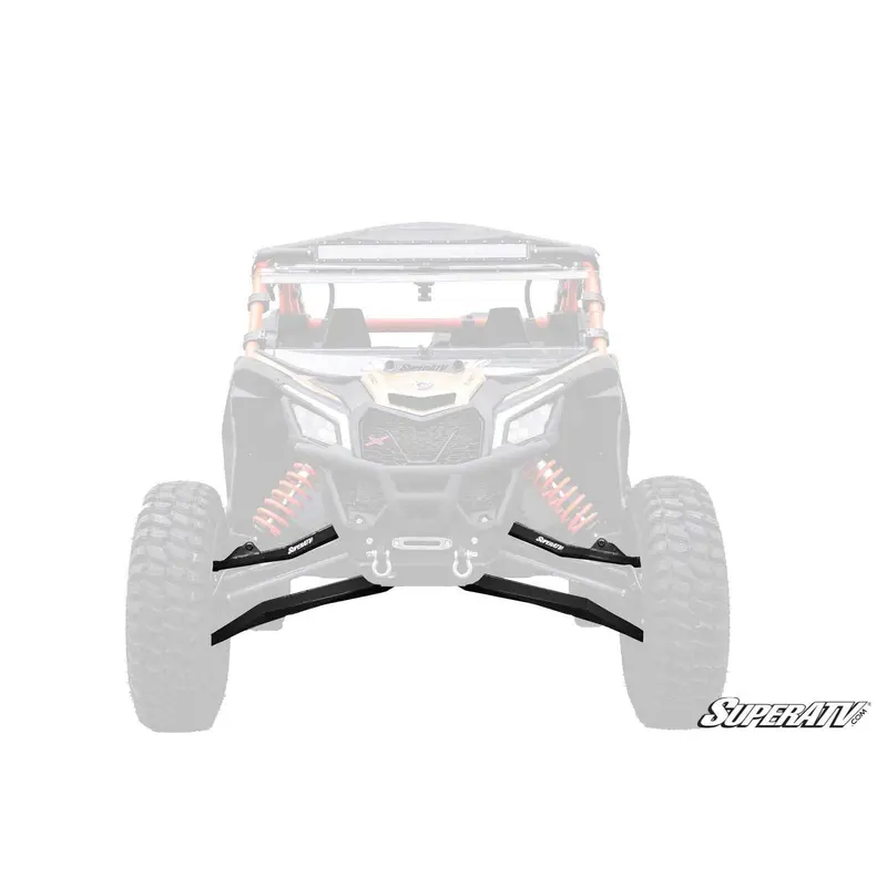 SuperATV High Clearance Boxed A-Arms for Can-Am Maverick X3 (72" Body) - Black