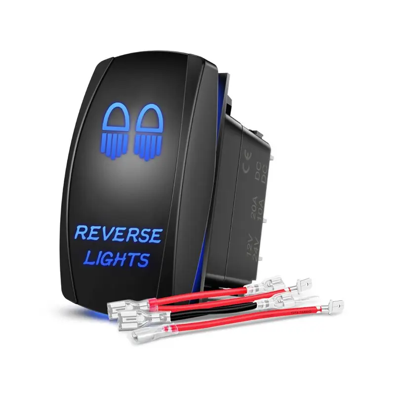 5Pin Laser On/Off SPST Reverse Lights Rocker Switch Blue