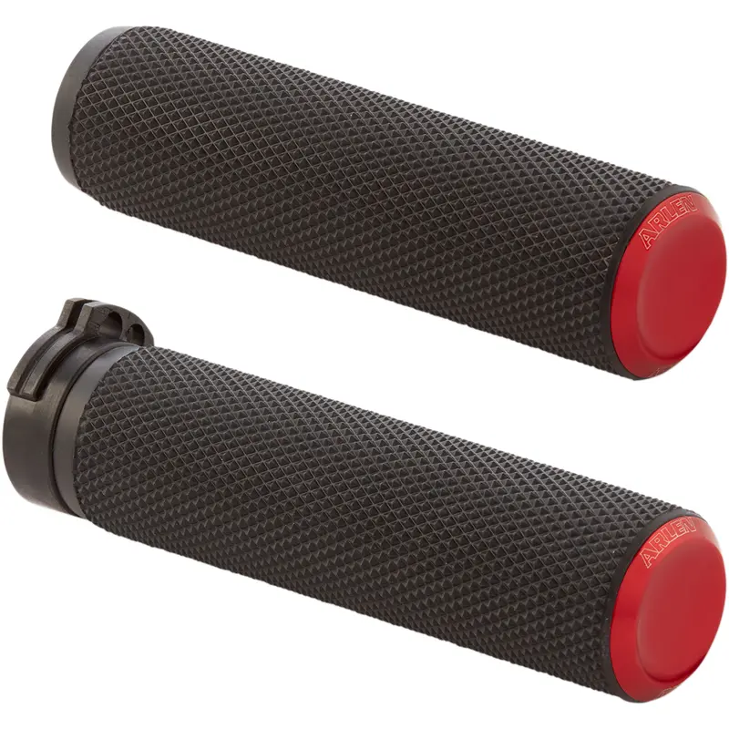 ARLEN NESS Knurled Grips - TBW - Red 07-346