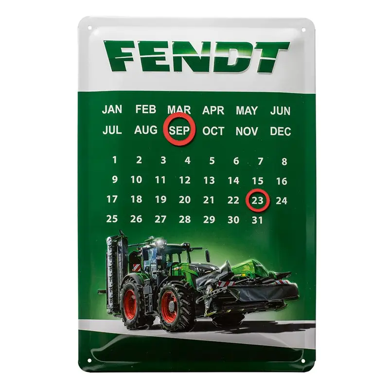 Fendt Perpetual Metal Calendar  Vintage Farmhouse Dcor | X991021018000