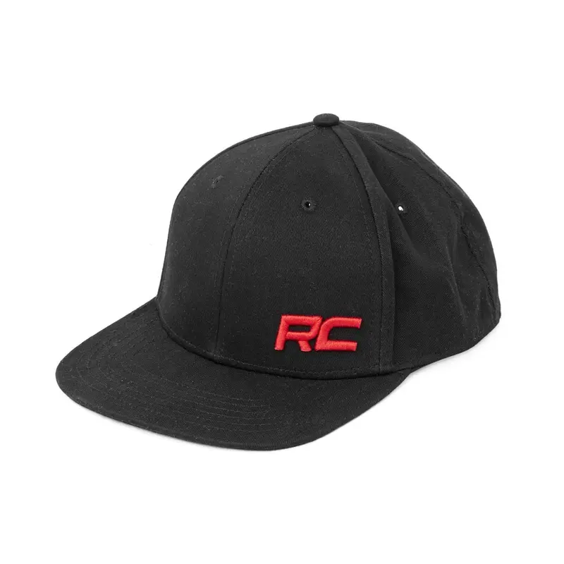 Rough Country | Rough Country Hat | Flat Bill | Red Logo | Black | 84123