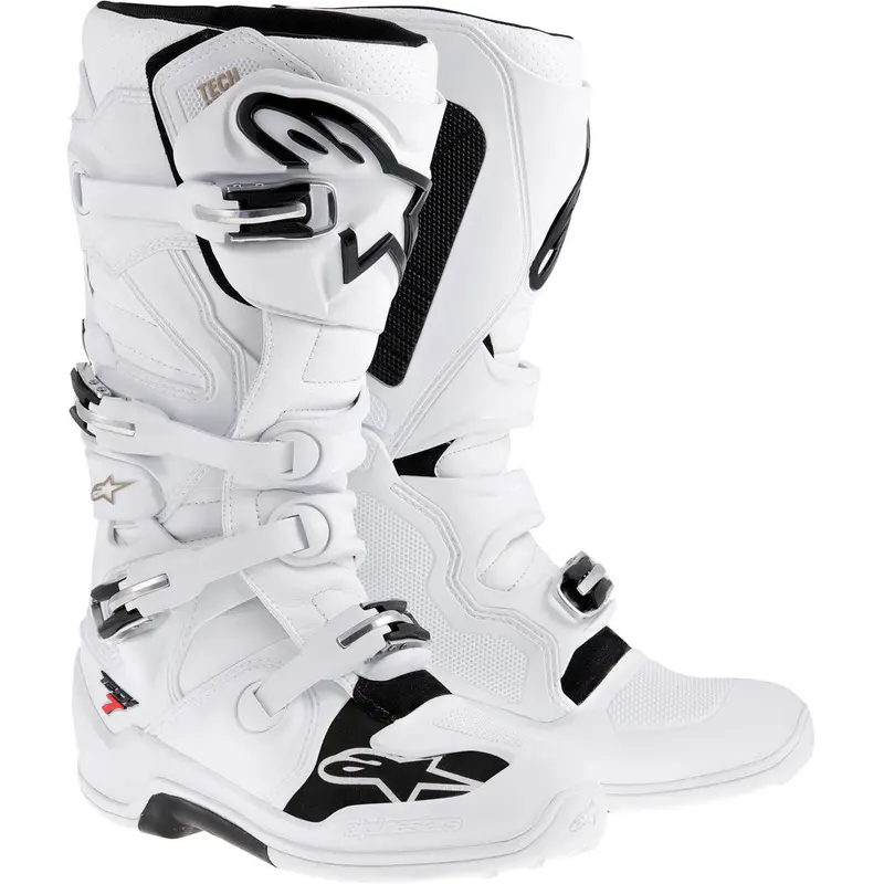 ALPINESTARS TECH 7 BOOTS WHITE SZ 12 2012014-20-12
