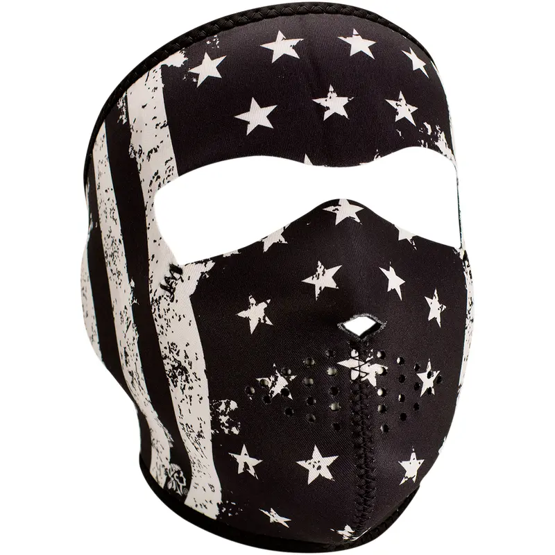 ZAN HEADGEAR Full-Face Mask - Black/White Vintage Flag WNFM091