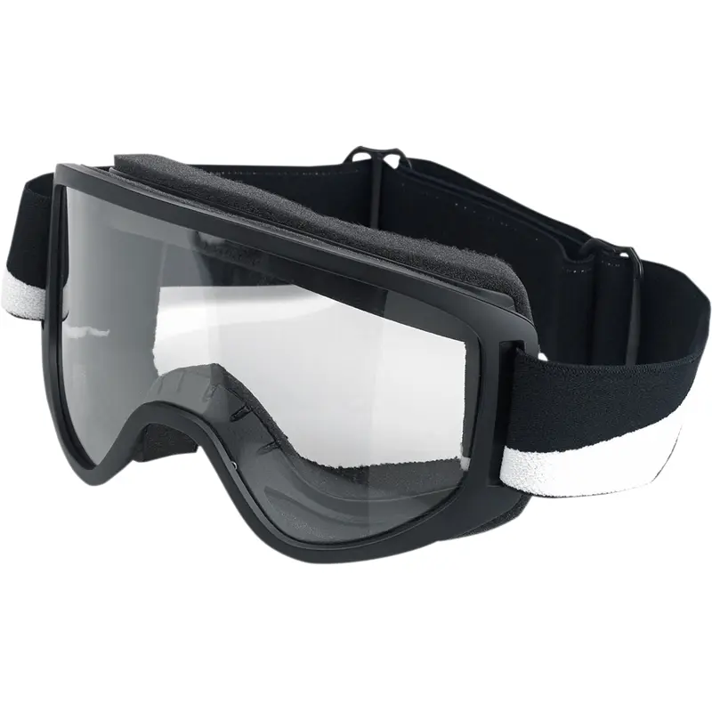 BILTWELL Moto 2.0 Goggle - Bolts - Black - Clear Lens 2101-5101-015