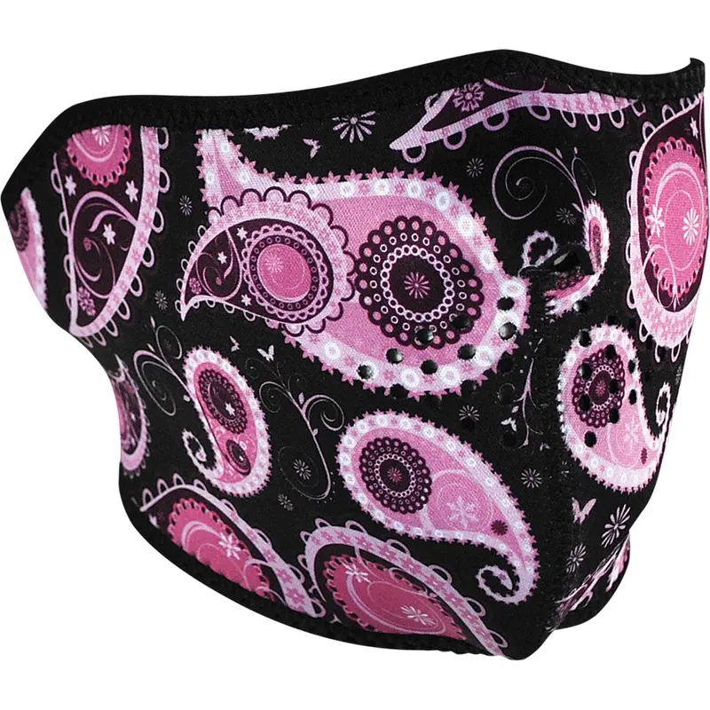 ZAN HALF FACE MASK PURPLE PAISLEY WNFM162H