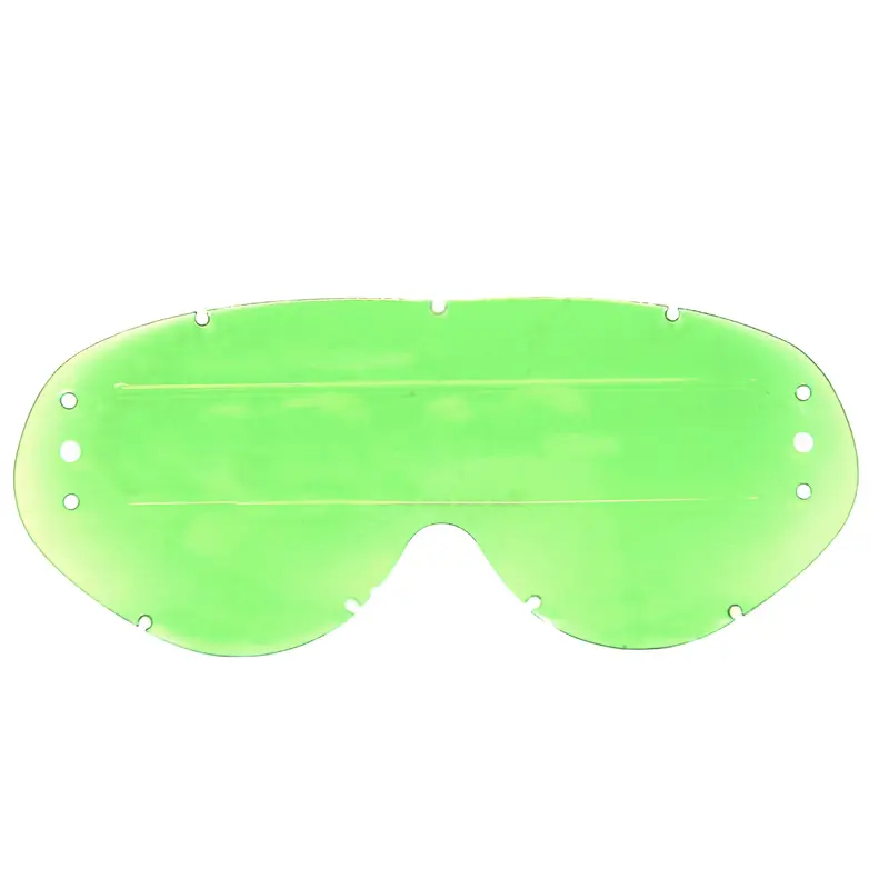HYBRID ROLL OFF LENS GREEN RAISED STRIP, ANTI FOG, ANTI SCRATCH, LGR201R