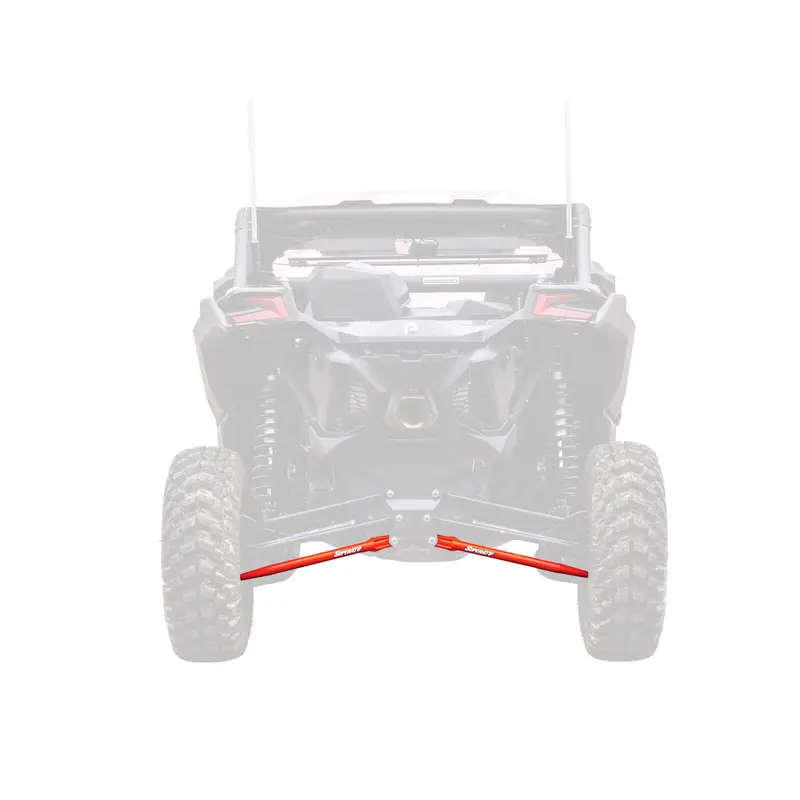 SuperATV Tubed Rear LOWER Radius Arms for Can-Am Maverick X3 (64" Body) - Red