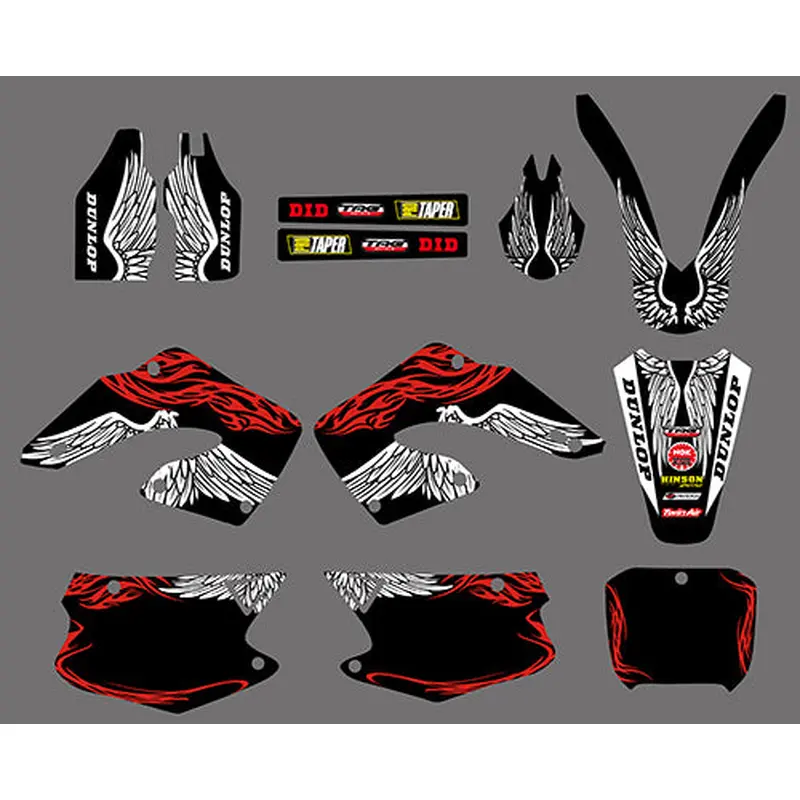 Team Graphics Backgrounds Decals Kit For Honda CR125/CR250 2000-2001