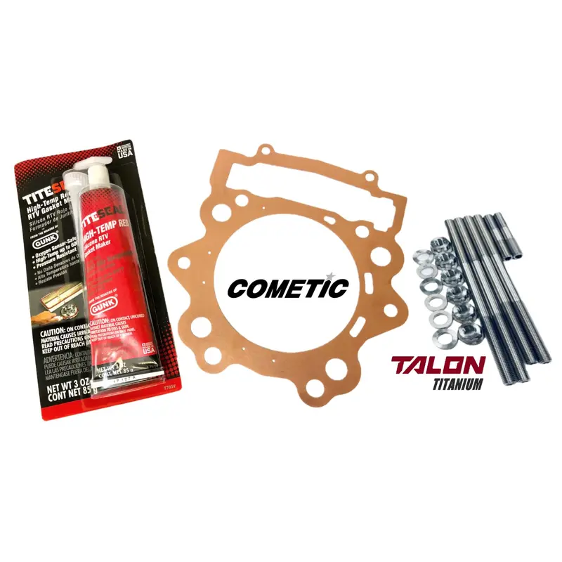 Raptor 700 105.5 Copper Cometic Head Gasket TITANIUM Cylinder Head Studs Stud