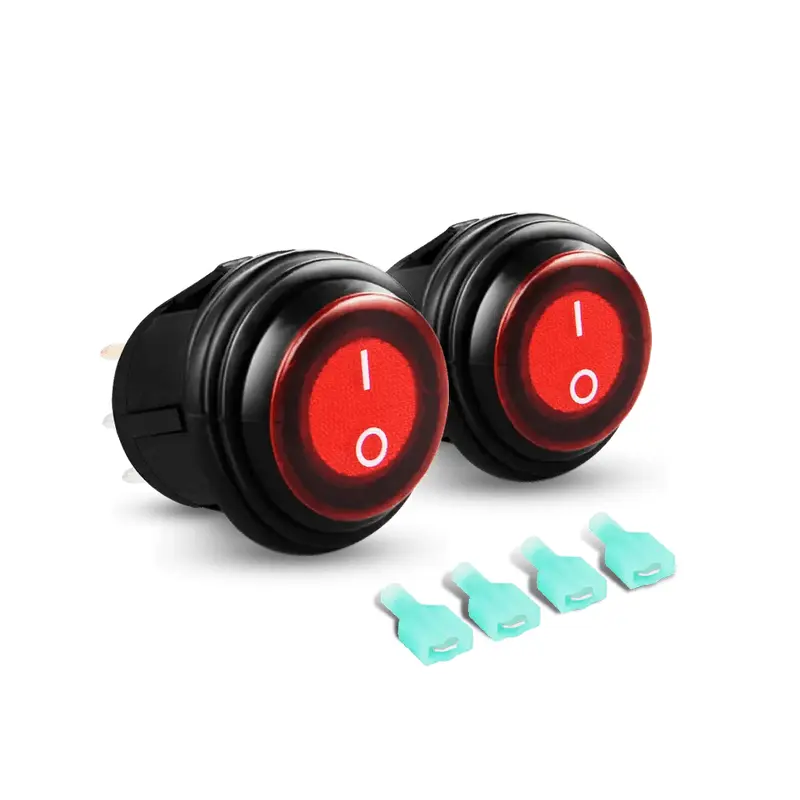 2Pcs 12V 3Pin On Off Rocker Switch